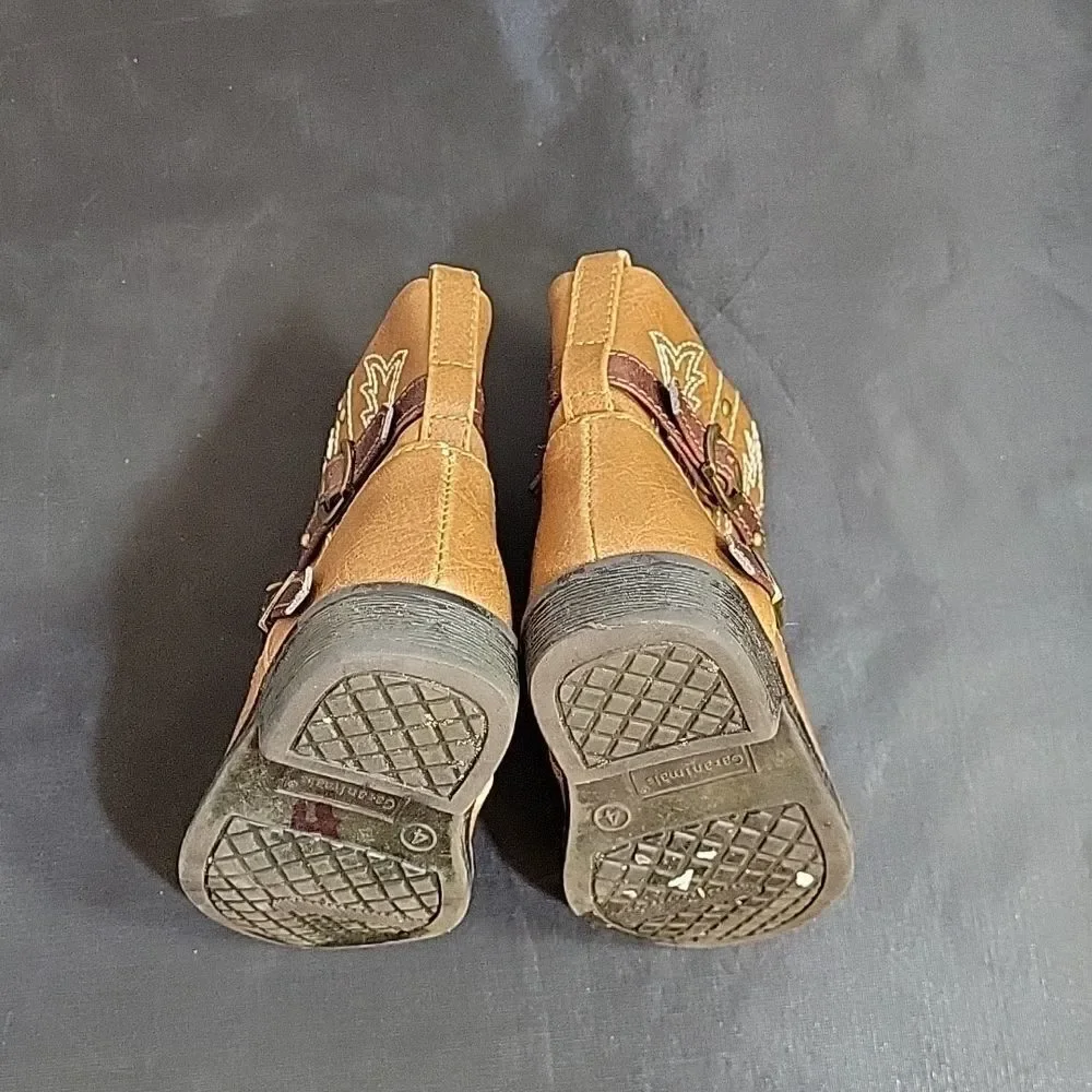 GARANIMAIS ROUND TOE ZIP CLOSURE ANKLE BABY BOOTIES